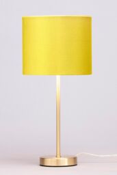 BHS Lighting Velvet Table Lamp in Yellow