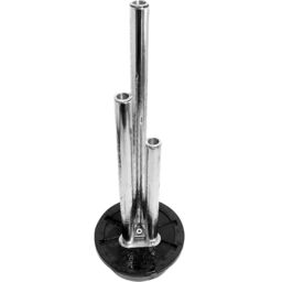 Primrose Stainless Steel 'Fire & Water' Feature Three Polished Tubes 135cm in Metallic Silver - thumbnail 1