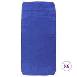 Berkfield Home Soft Beach Towels 6 pcs Royal Blue 60x135 cm Fabric 400 GSM