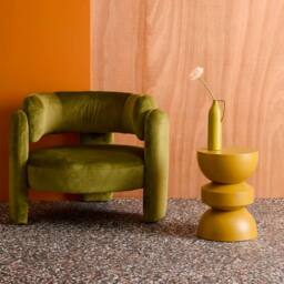 sweeek Side table, end table, nightstand metal in Mustard - thumbnail 3