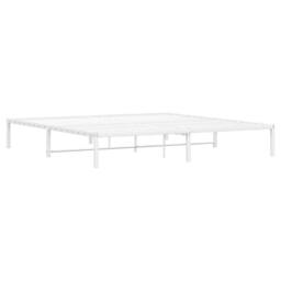 Berkfield Home Metal Bed Frame without Mattress White 200x200cm - Size: 200x200 cm - thumbnail 4