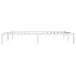 Berkfield Home Metal Bed Frame without Mattress White 200x200cm - Size: 200x200 cm - thumbnail 6