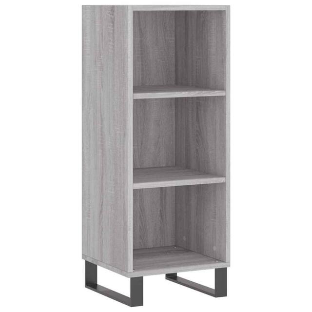 Berkfield Home Sideboard Grey Sonoma 34.5x32.5x90 cm Engineered Wood - image 1