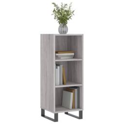 Berkfield Home Sideboard Grey Sonoma 34.5x32.5x90 cm Engineered Wood - thumbnail 2