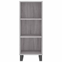 Berkfield Home Sideboard Grey Sonoma 34.5x32.5x90 cm Engineered Wood - thumbnail 3