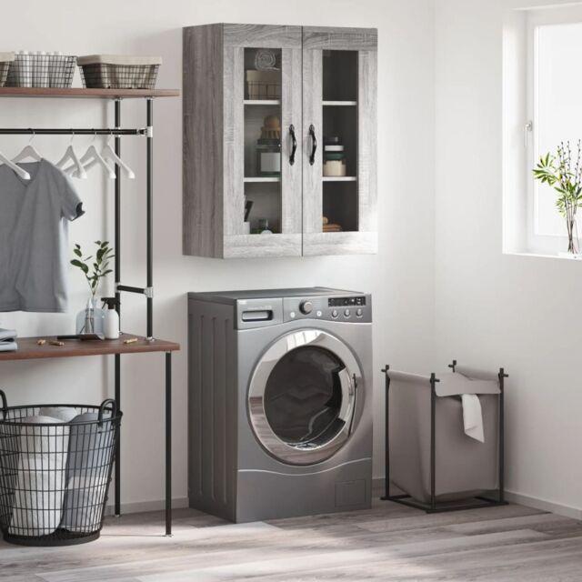 Berkfield Home Wall Mounted Cabinet Grey Sonoma 69.5x34x90 cm Engineered Wood - image 1