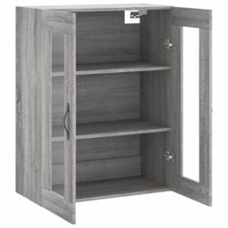 Berkfield Home Wall Mounted Cabinet Grey Sonoma 69.5x34x90 cm Engineered Wood - thumbnail 6