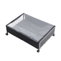 H&O Direct Under Bed Storage Containers with Wheels in Black - thumbnail 6
