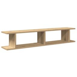 Berkfield Home Wall Shelves 2 pcs Artisan Oak 105x18x20 cm Engineered Wood in Brown - Size: 105 x 18 x 20 cm - thumbnail 4