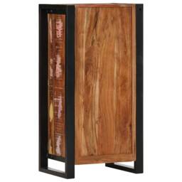 Berkfield Home Beautiful Bedside Cabinet 40x30x80 cm Solid Wood Reclaimed in Brown - Size: 40 x 30 x 80 cm - thumbnail 4