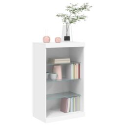 Berkfield Home Sideboard with LED Lights White 60.5x37x100 cm - thumbnail 5
