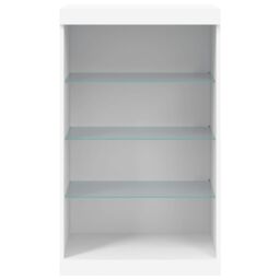 Berkfield Home Sideboard with LED Lights White 60.5x37x100 cm - thumbnail 6