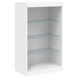 Berkfield Home Sideboard with LED Lights White 60.5x37x100 cm - thumbnail 3