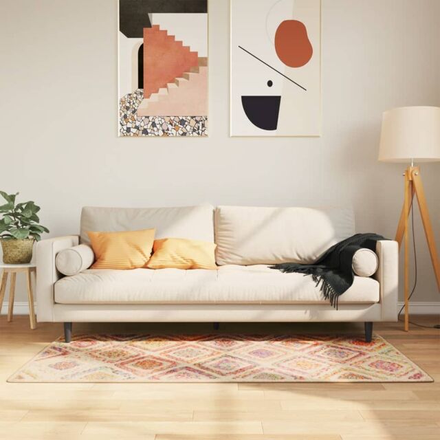 Berkfield Home Rug Washable Multicolour 80x150 cm Anti Slip - Size: 100 cm diameter - image 1