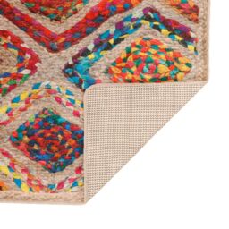 Berkfield Home Rug Washable Multicolour 80x150 cm Anti Slip - Size: 100 cm diameter - thumbnail 4