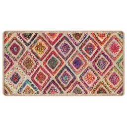 Berkfield Home Rug Washable Multicolour 80x150 cm Anti Slip - Size: 100 cm diameter - thumbnail 2