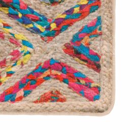 Berkfield Home Rug Washable Multicolour 80x150 cm Anti Slip - Size: 100 cm diameter - thumbnail 3