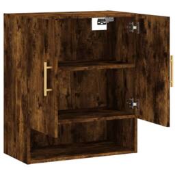 Berkfield Home Wall Cabinet Smoked Oak 60x31x70 cm Engineered Wood in Brown - Size: 60 x 31 x 70 cm - thumbnail 6