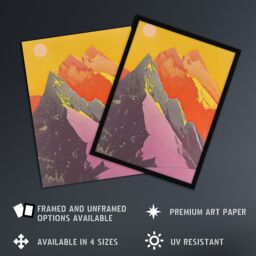 "Artery8 Dolomites Mountains Alps Peaks Summer Hike Sun Wall Art Print - Size: W24"" x H32""" - thumbnail 2