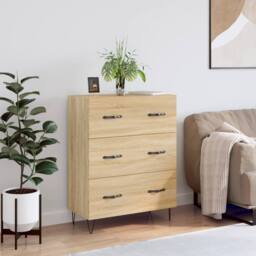 Berkfield Home Sideboard Sonoma Oak 69.5x34x90 cm Engineered Wood in Brown - thumbnail 2