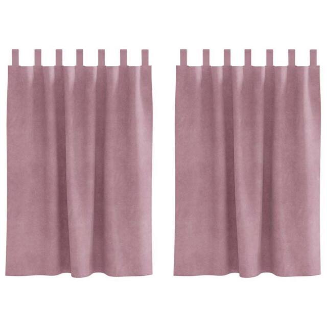 Berkfield Home Blackout Curtains with Hanging Loops 2 pcs Dark Pink Velvet - image 1