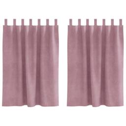 Berkfield Home Blackout Curtains with Hanging Loops 2 pcs Dark Pink Velvet
