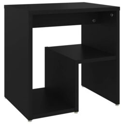 Berkfield Home Bed Cabinets 2 pcs Black 40x30x40 cm Engineered Wood - Size: 40 x 30 x 40 cm - thumbnail 3