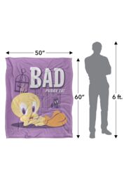 Warner Brothers Looney Tunes Officially Licensed Silky Touch Super Soft Throw Blanket 152 x 127 cm in White - thumbnail 5