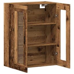 Berkfield Home Wall Mounted Cabinet Old Wood 69.5x34x90 cm in Brown - thumbnail 5