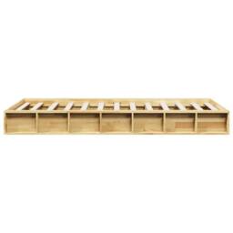 Berkfield Home Bed Frame without Mattress 75x190 cm Solid Wood Oak in Light Oak - thumbnail 7