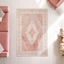 Orsina Bosie Morvi Small Pink Rug - Size: 100 cm diameter - thumbnail 1