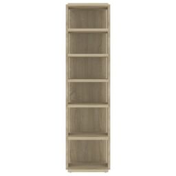 Berkfield Home Shoe Cabinet Sonoma Oak 27.5x27x102 cm Engineered Wood in Brown - thumbnail 4