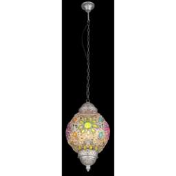 Netlighting Gelasius Pendant Ceiling Light Silver Colored 1x E27 - thumbnail 4