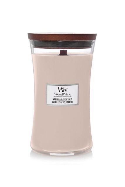 Woodwick Women's Vanilla & Sea Salt Large Candle in Pink - image 1