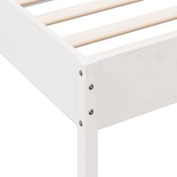 Berkfield Home Beautiful Bed Frame without Mattress White 90x200 cm Solid Wood Pine - thumbnail 7