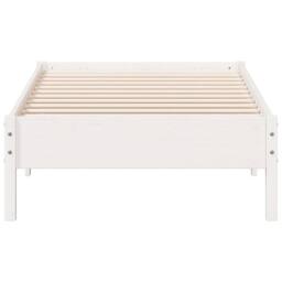 Berkfield Home Beautiful Bed Frame without Mattress White 90x200 cm Solid Wood Pine - thumbnail 4