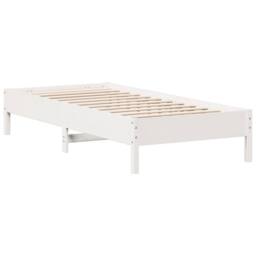 Berkfield Home Beautiful Bed Frame without Mattress White 90x200 cm Solid Wood Pine - thumbnail 3