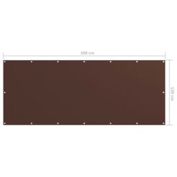 Berkfield Home Balcony Screen Brown 120x300 cm Oxford Fabric - thumbnail 5