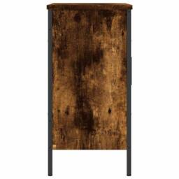 Berkfield Home Sturdy Bathroom Sink Cabinet Smoked Oak 60x30x60 cm Engineered Wood in Brown - Size: 60 x 30 x 60 cm - thumbnail 7
