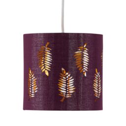 First Choice Lighting Fern - Burgundy Cut Out 15.5cm Table Lamp Shade - thumbnail 2