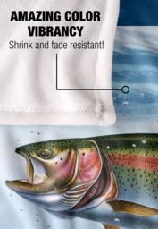 JQ Licensing Trout Fishing Scene Silky Touch Super Soft Throw Blanket 152 X 127 cm in White - thumbnail 4