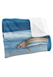JQ Licensing Trout Fishing Scene Silky Touch Super Soft Throw Blanket 152 X 127 cm in White - thumbnail 3