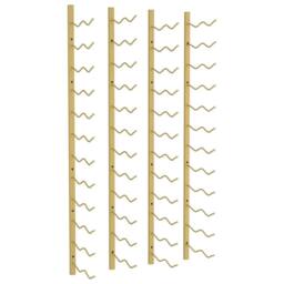 Berkfield Home Wall Mounted Wine Rack for 24 Bottles 2 pcs Gold Iron - thumbnail 1