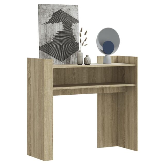 Berkfield Home Console Table Sonoma Oak 100x35x90 cm Engineered Wood in Brown - Size: 100 x 35 x 90 cm - image 1