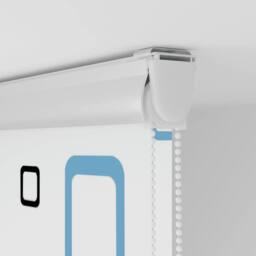 Berkfield Home Shower Roller Blind with Cassette 160x240 cm Fabric Width 156 cm in White - thumbnail 9