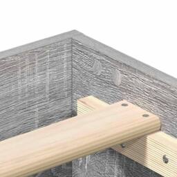 Berkfield Home Bed Frame without Mattress Grey Sonoma 180x200cm Engineered Wood - Size: Super King - thumbnail 8