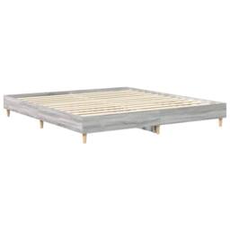 Berkfield Home Bed Frame without Mattress Grey Sonoma 180x200cm Engineered Wood - Size: Super King - thumbnail 7