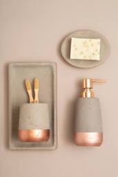 Orsina Neptune Oval Soap Dish, Warm Copper Finish in Gold - thumbnail 2
