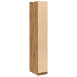Berkfield Home Wardrobe Artisian Oak 30x50x200 cm Engineered Wood in Brown - Size: 30 x 50 x 200 cm - thumbnail 6