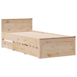 Berkfield Home Bookcase Bed without Mattress 90x200 cm Solid Wood Pine in Light Brown - thumbnail 8